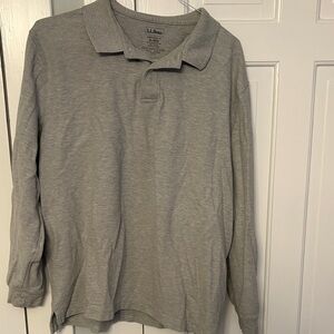 L.L. Bean Men's Light Gray Polo Shirt